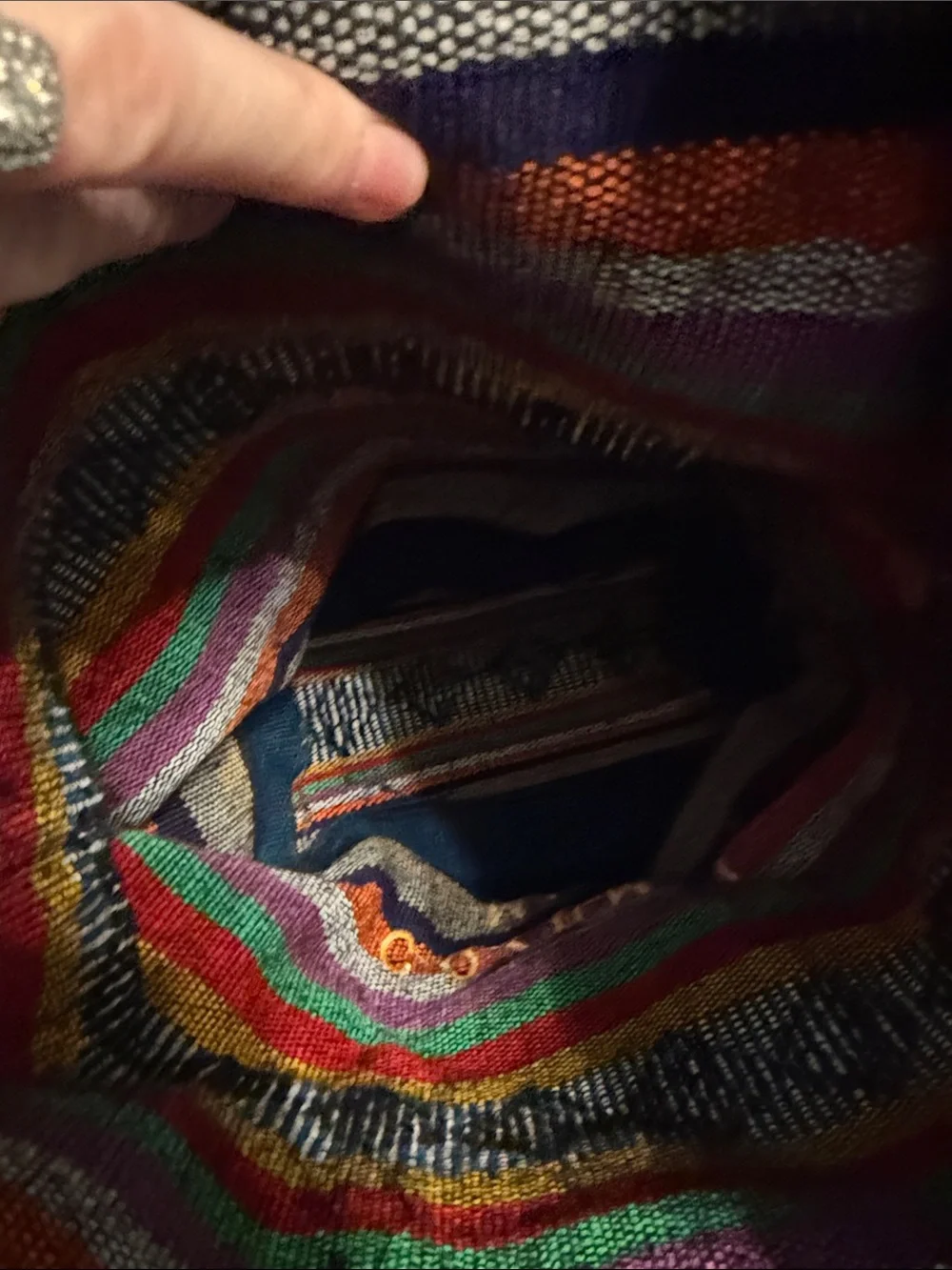 Multicolor Striped backpack with Front Pocket - Cozumel MEX